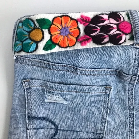 Boho Festival Embroidered Floral Belt - Picture 7 of 9